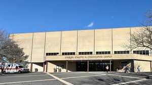 Stabler Arena at Lehigh University, featuring the main entrance and surrounding landscape, relevant for upcoming event scheduling.