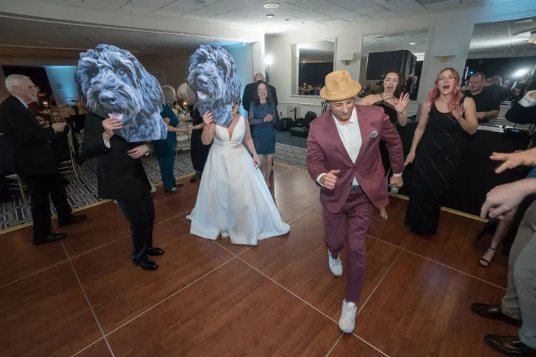 Guests dancing at the reception with FNA Events