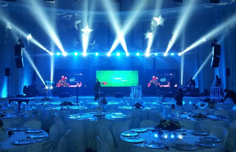 TV Displays & Production at a Fresh New Angle Events wedding