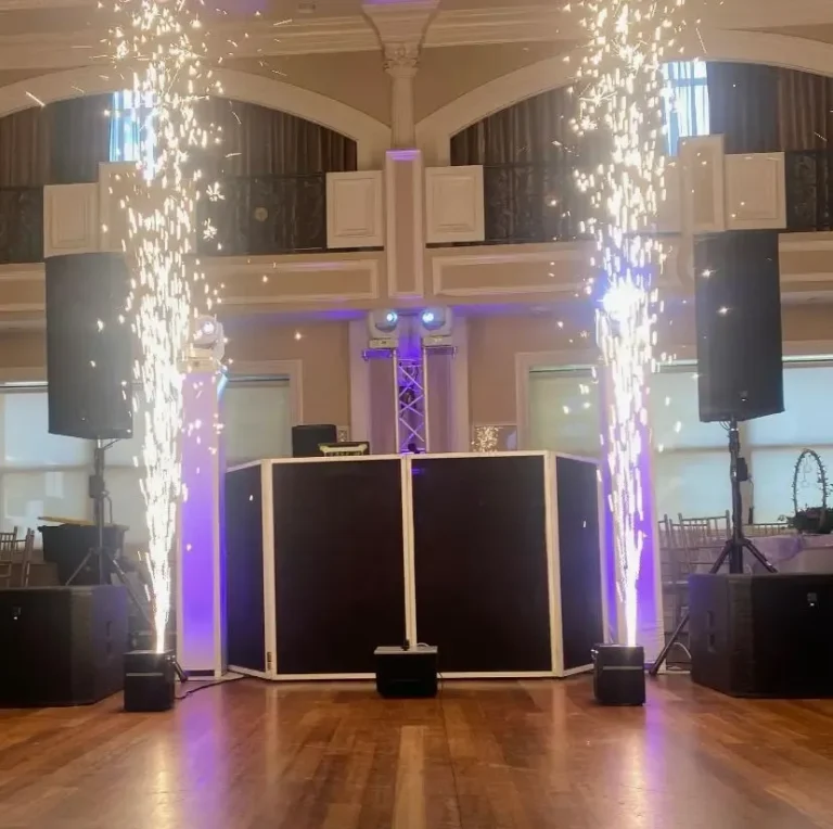 Production on cue: FNA Events DJ and MC team at a New Jersey wedding